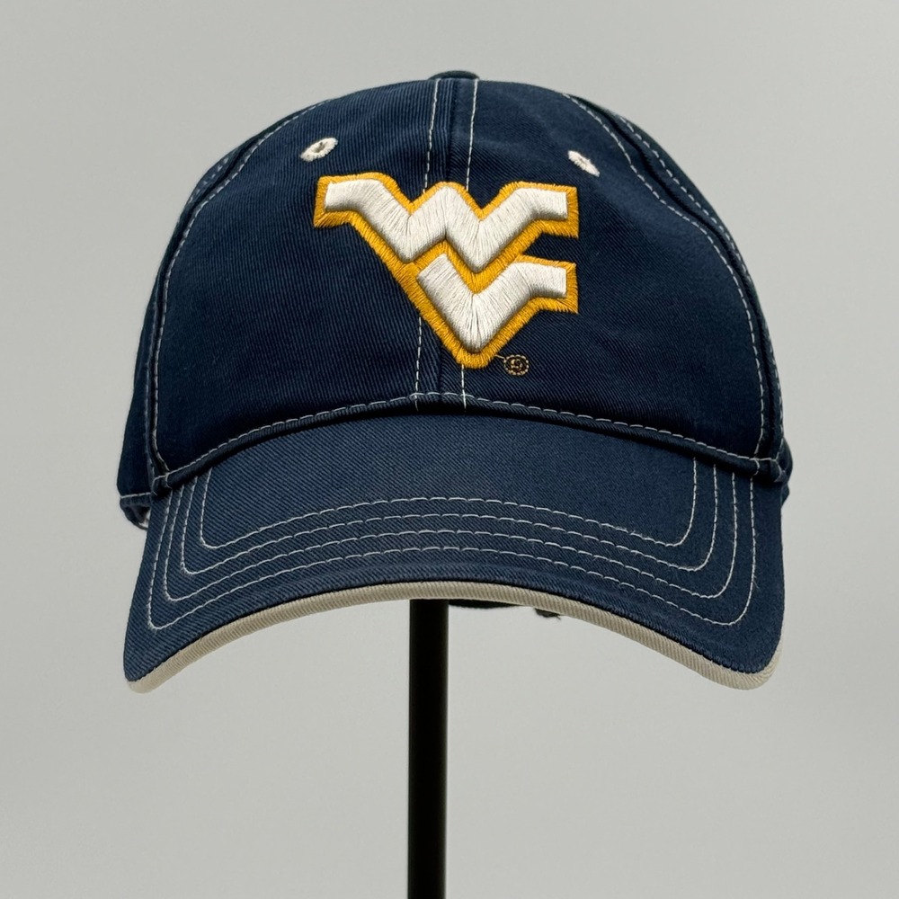 West Virginia University Mountaineers Navy Blue Embroidered Dad Hat Adjustable